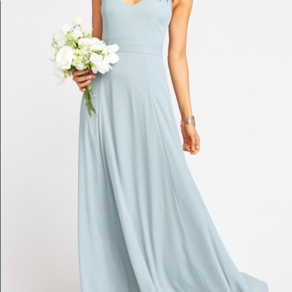 Show Me Your MuMu Dresses & Skirts - Show Me Your Mumu Steel Blue Gray Jen Maxi Dress
